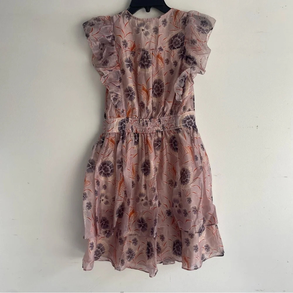 Current Air Brown/Multi Floral Ruffle Mini Dress 22206 - Picture 3 of 11